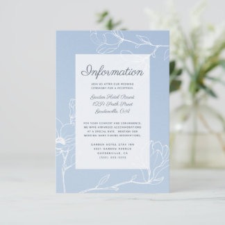 Carte D'accompagnement Magnolia Bleu