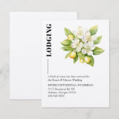 Carte D'accompagnement Magnolia Blooms Lemons Mariage (Devant / Derrière)