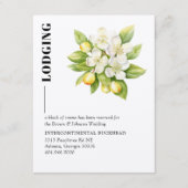 Carte D'accompagnement Magnolia Blooms Lemons Mariage (Devant)