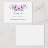 Carte D'accompagnement Magnolia Floral Mariage à Ruffles (Devant / Derrière)