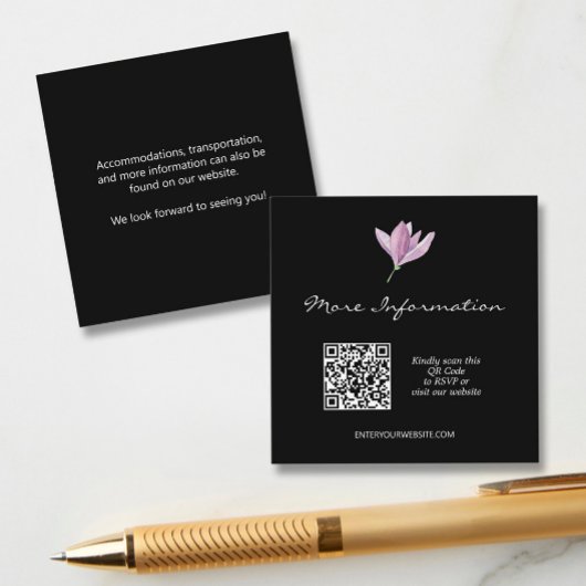 Carte D'accompagnement Magnolia Floral Plus d'informations Mariage