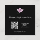 Carte D'accompagnement Magnolia Floral Plus d'informations Mariage (Devant)