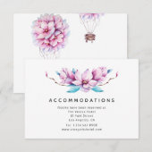 Carte D'accompagnement Magnolia Mariage Floral Hébergements (Devant / Derrière)