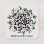Carte D'accompagnement Magnolia QR Code avec site Mariage (Devant)