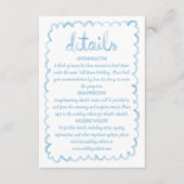 Carte D'accompagnement Main amusante Whimsical Illustrated Dusk Blue Fram (Devant)