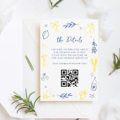 Carte D'accompagnement Main Drake Italy Lemon QR Code Détails du Mariage