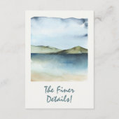 Carte D'accompagnement Main Drawn Beach View Retro Unique Détails du Mari (Dos)