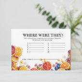 Carte D'accompagnement Main Squeeze Citrus où étaient-ils jeu nuptial (Debout devant)