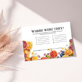 Carte D'accompagnement Main Squeeze Citrus où étaient-ils jeu nuptial