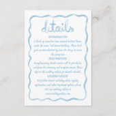Carte D'accompagnement Main Whimsical Illustré Wavy Light Blue Frame (Devant)