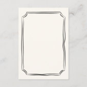 Carte D'accompagnement Main Whimsical Tirée Quirky Information Mariage (Dos)