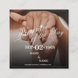 Carte D'accompagnement Mains d'un couple Mariage coloré avec anneau