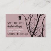 Carte D'accompagnement Maison d'oiseau élégante, Sauvegarder la date (Devant)