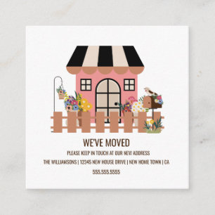 Carte D'accompagnement Maison Mignonne Annonce de déménagement dans une