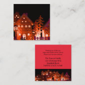 Carte D'accompagnement Maisons de Noël illuminées (Devant / Derrière)