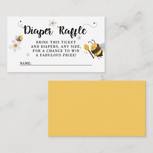 Carte D'accompagnement Mama to Bee Bumblebee Baby shower (Devant / Derrière)