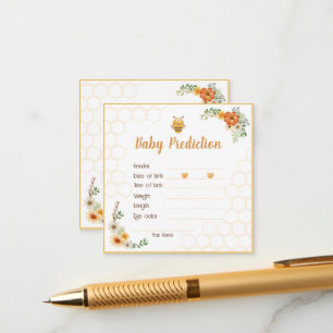 Carte D'accompagnement Maman à être Baby shower prédiction bébé