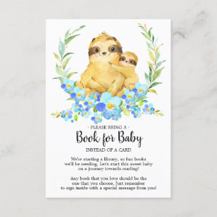 Carte D'accompagnement Maman & Baby Sloth Shower Book for Baby Card
