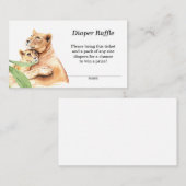 Carte D'accompagnement Maman & Baby Tiger Baby Diaper Raffle (Devant / Derrière)