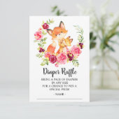 Carte D'accompagnement Maman Bébé lapin Fox Douche Déchets Raffle Ticket (Debout devant)