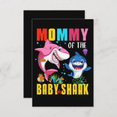 Carte D'accompagnement Maman Du Bébé Shark Dons Drôle (Devant / Derrière)