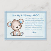Carte D'accompagnement Maman's Belly Size Jote Brown Bear Baby shower Jeu (Devant)