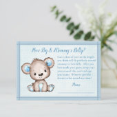 Carte D'accompagnement Maman's Belly Size Jote Brown Bear Baby shower Jeu (Debout devant)