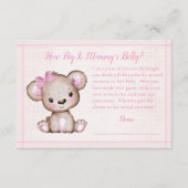 Carte D'accompagnement Maman's Belly Taille mignonne fille ours Baby show (Devant)