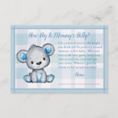 Carte D'accompagnement Maman's Belly Taille mignonne Ours Boy Baby shower (Devant)