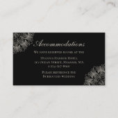 Carte D'accompagnement Mandala Indian Boho Black Wedding Accommodations (Devant)