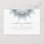 Carte D'accompagnement Mandala Lace Rev Détails du Mariage Lt. Blue ID968 (Devant)