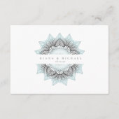 Carte D'accompagnement Mandala Lace Rev Détails du Mariage Lt. Blue ID968 (Dos)