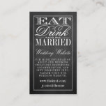 Carte D'accompagnement Manger, boire et être marié Chalkboard site Mariag<br><div class="desc">La collection de Mariages de Chalkboard Eat, Drink & Be Married est un design branché qui présente une typographie "Eat, Drink & Be Married", écrivant sur un arrière - plan à effet Chalkboard. Ces cartes d'insertion de site web mariage peuvent être personnalisées pour votre occasion spéciale et feraient l'insert parfait...</div>