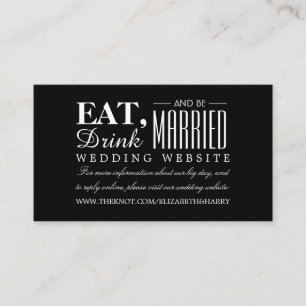 Carte D'accompagnement Mangez, buvez et soyez marié Site Mariage