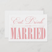 Carte D'accompagnement Mangez, buvez et soyez mariés | Boîtier (Devant / Derrière)