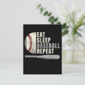 Carte D'accompagnement Mangez Sleep Baseball Répéter Funny Baseball Playe (Debout devant)