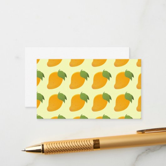 Carte D'accompagnement Mango Amateurs de fruits tropicaux Caraïbes été (Devant/Arrière en situation)