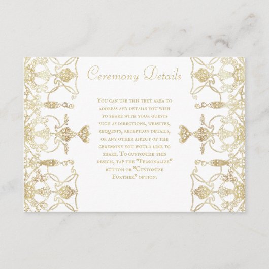 Carte D'accompagnement Manipulation élégante de Pentacle Or (Devant)