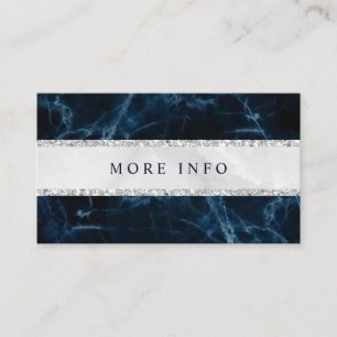 Carte D'accompagnement Marbre blanc bleu marine Mariage Plus d'infos