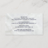 Carte D'accompagnement Marbre blanc bleu marine Mariage Plus d'infos (Dos)