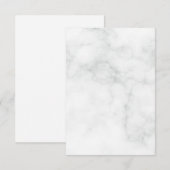 Carte D'accompagnement Marbre Blanc Moderne (Devant / Derrière)