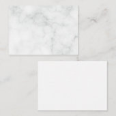 Carte D'accompagnement Marbre Blanc Moderne (Devant / Derrière)