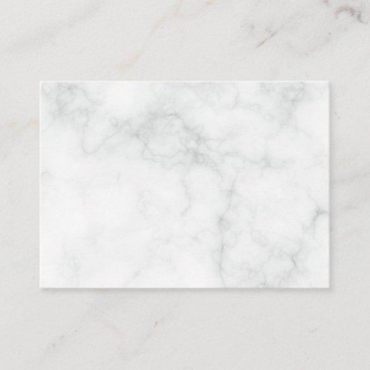 Carte D'accompagnement Marbre Blanc Moderne (Devant)