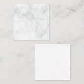 Carte D'accompagnement Marbre Blanc Moderne (Devant / Derrière)