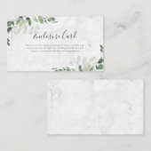 Carte D'accompagnement Marbre de verdure d'eucalyptus (Devant / Derrière)