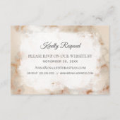 Carte D'accompagnement *~* Marbre QR code Website AR2 Wedding RSVP (Devant)