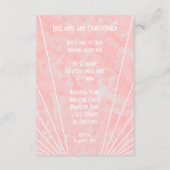 Carte D'accompagnement Marbre rose Art déco Design Mariage Réception (Dos)