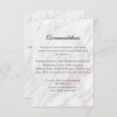 Carte D'accompagnement Marbre rose et gris moderne (Devant / Derrière)