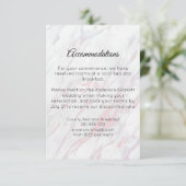 Carte D'accompagnement Marbre rose et gris moderne (Debout devant)