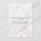 Carte D'accompagnement Marbre rose et gris moderne (Dos)